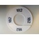 Maatring 9 cm wit/zw 182